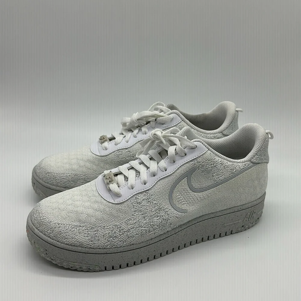 Men’s Nike AF1 Crater Flyknit NN White-Summit White DM0590-100 NWOB - Picture 4 of 5